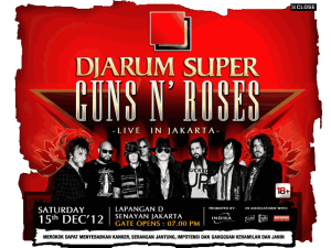 Setelah masa penantian yang panjang akhirnya Guns N' Roses akan menggelar konsernya di Indonesia.